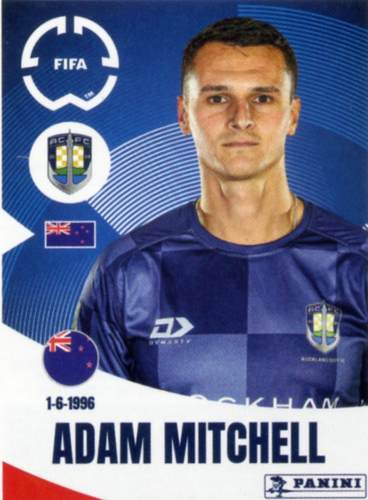 Panini Club World Cup 2025 #141 -  Adam Mitchell (Auckland City FC)