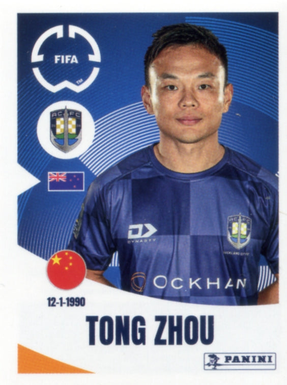 Panini Club World Cup 2025 #149 -  Tong Zhou (Auckland City FC)