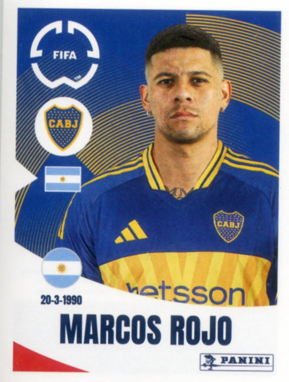 Panini Club World Cup 2025 #160 -  Marcos Rojo (CA Boca Juniors)