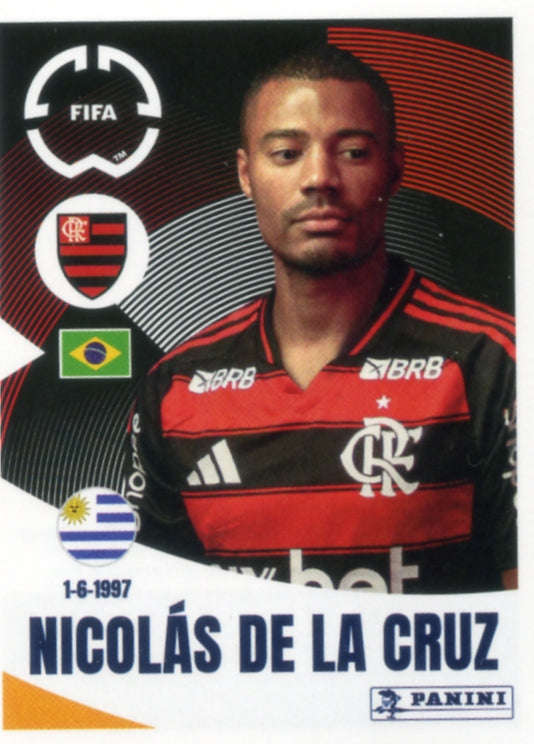 Panini Club World Cup 2025 #198 -  Nicolás de la Cruz (CR Flamengo)