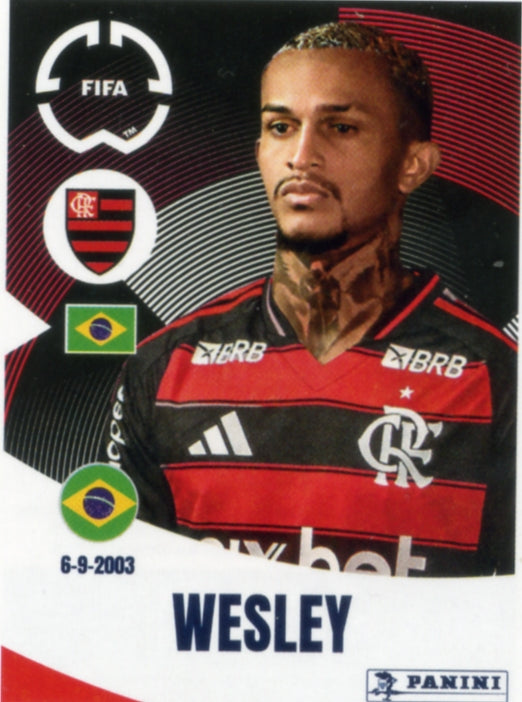 Panini Club World Cup 2025 #196 -  Wesley França (CR Flamengo)