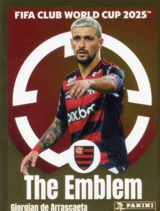 Panini Club World Cup 2025 #202 -  Giorgian de Arrascaeta - The Emblem (CR Flamengo)