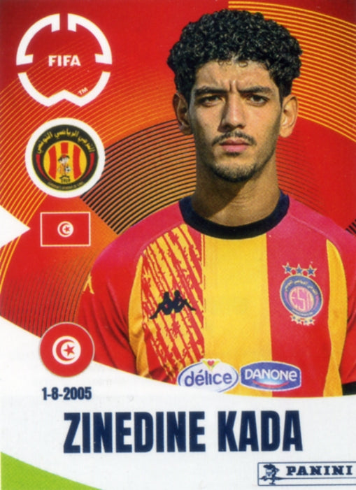 Panini Club World Cup 2025 #225 -  Zinedine Kada (Espérance sportive de Tunis)