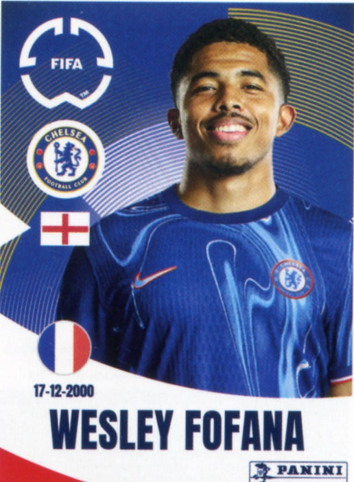 Panini Club World Cup 2025 #232 -  Wesley Fofana (Chelsea FC)