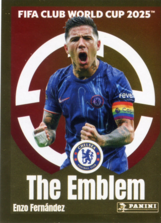 Panini Club World Cup 2025 #238 -  Enzo Fernández - The Emblem (Chelsea FC)