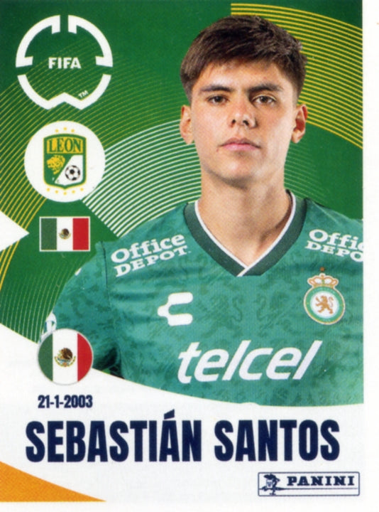 Panini Club World Cup 2025 #254 -  Sebastián Santos (Club León)