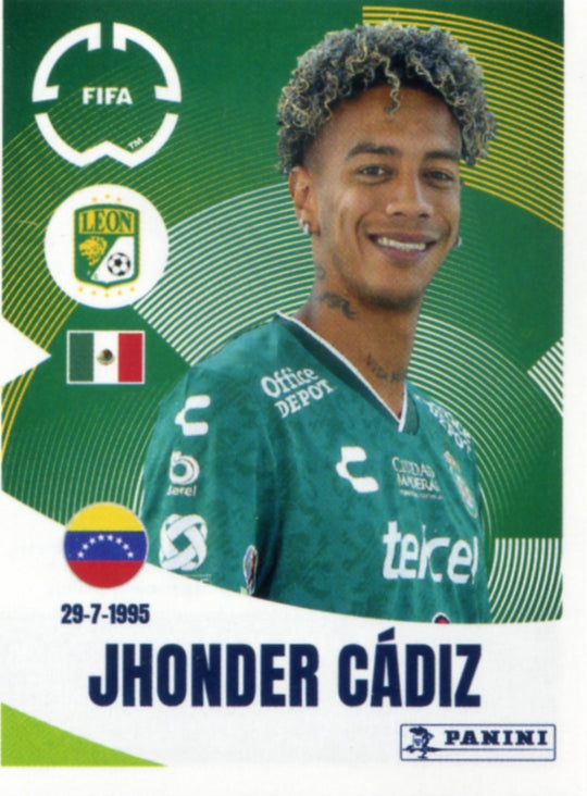 Panini Club World Cup 2025 #257 -  Jhonder Cádiz (Club León)