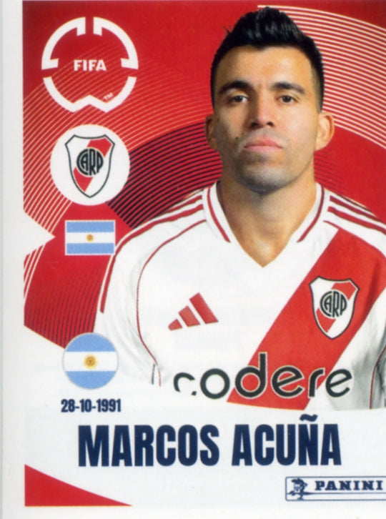 Panini Club World Cup 2025 #269 -  Marcos Acuña (CA River Plate)