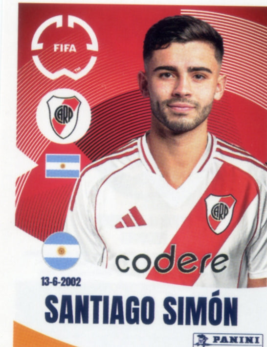 Panini Club World Cup 2025 #272 -  Santiago Simón (CA River Plate)