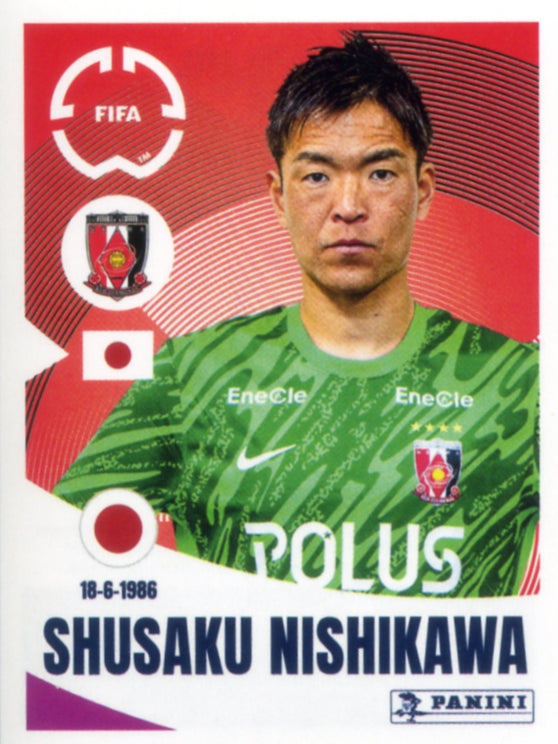 Panini Club World Cup 2025 #282 -  Shusaku Nishikawa (Urawa Red Diamonds)