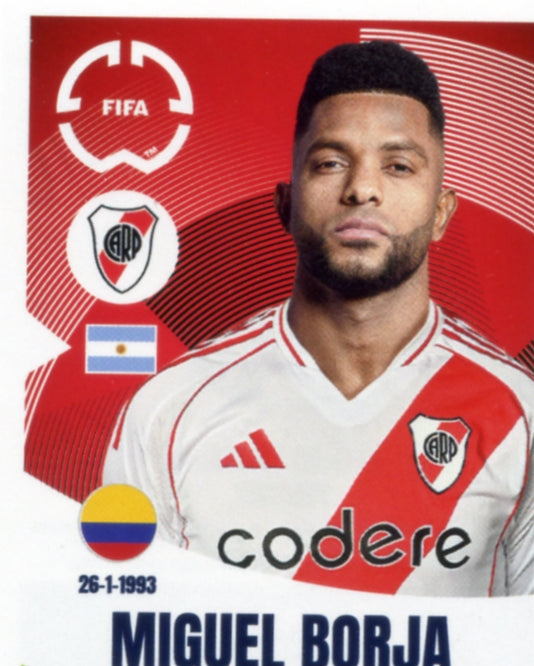 Panini Club World Cup 2025 #279 -  Miguel Borja (CA River Plate)
