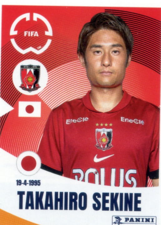 Panini Club World Cup 2025 #290 -  Takahiro Sekine (Urawa Red Diamonds)