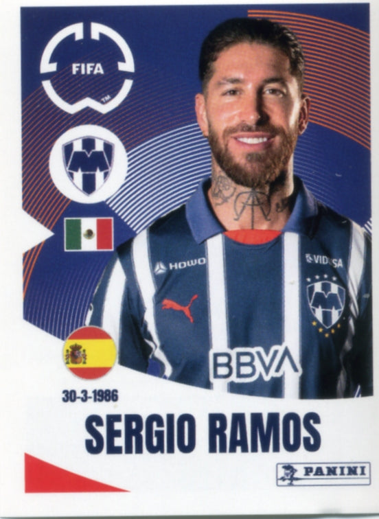 Panini Club World Cup 2025 #304 -  Sergio Ramos (CF Monterrey)