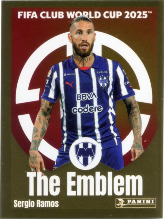 Panini Club World Cup 2025 #310 -  Sergio Ramos - The Emblem (CF Monterrey)