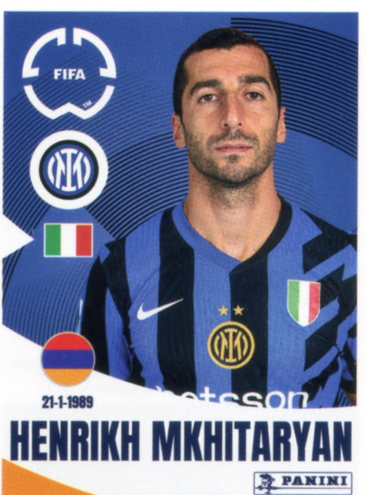 Panini Club World Cup 2025 #329 -  Henrikh Mkhitaryan (FC Inter Milan)