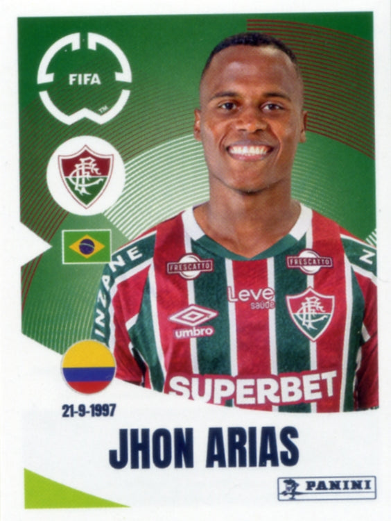 Panini Club World Cup 2025 #351 -  Jhon Arias (Fluminense FC)