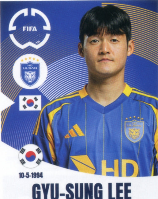 Panini Club World Cup 2025 #380 -  Gyu-Sung Lee (Ulsan HD FC)
