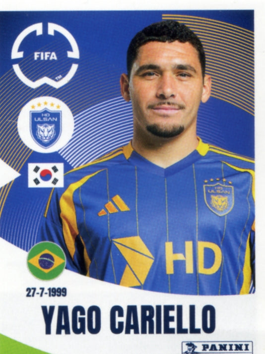 Panini Club World Cup 2025 #386 -  Yago Cariello (Ulsan HD FC)