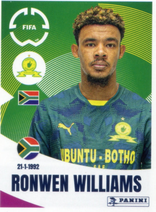 Panini Club World Cup 2025 #390 -  Ronwen Williams (Mamelodi Sundowns FC)