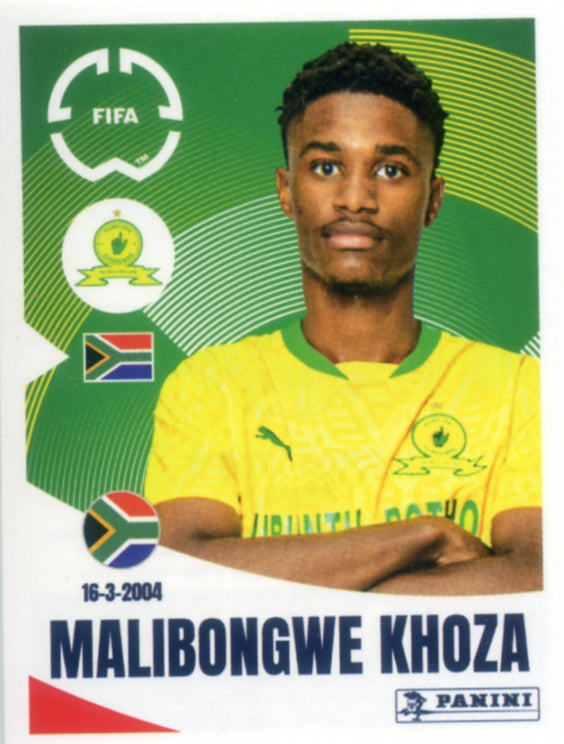 Panini Club World Cup 2025 #396 -  Malibongwe Khoza (Mamelodi Sundowns FC)