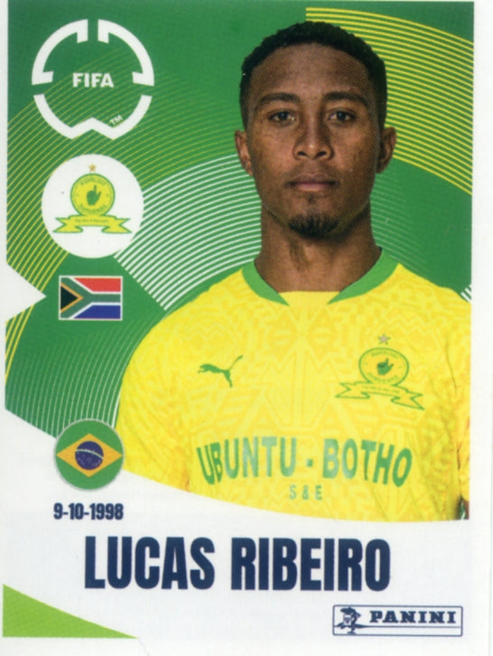 Panini Club World Cup 2025 #402 -  Lucas Ribeiro (Mamelodi Sundowns FC)