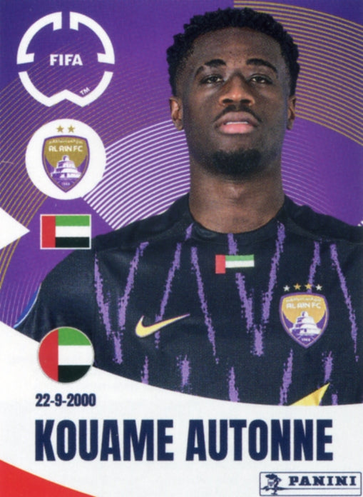 Panini Club World Cup 2025 #445 -  Kouame Autonne Kouadio (Al-Ain FC)