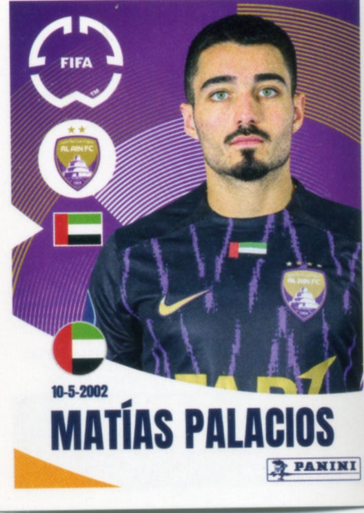 Panini Club World Cup 2025 #455 -  Matías Palacios (Al-Ain FC)