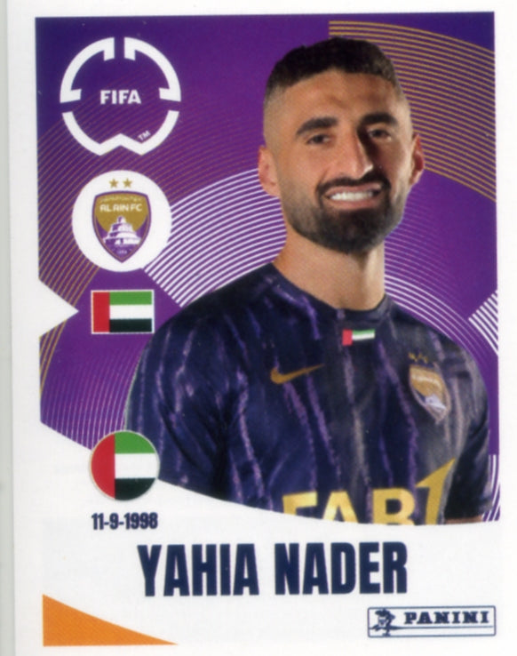 Panini Club World Cup 2025 #450 -  Yahia Nader (Al-Ain FC)