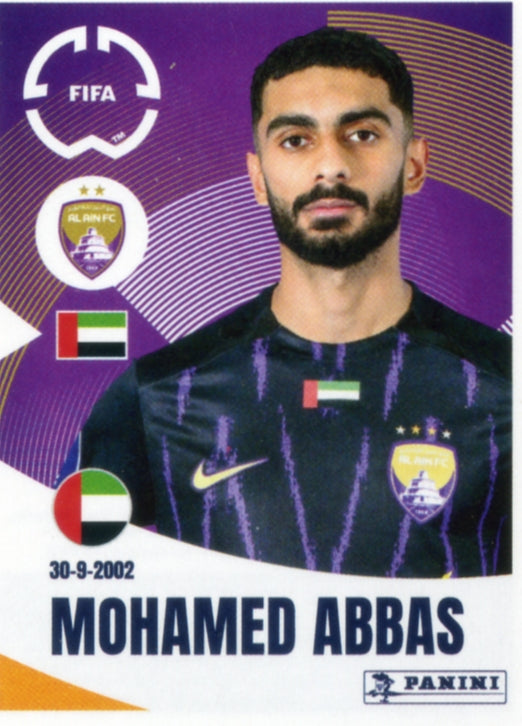 Panini Club World Cup 2025 #451 -  Mohammed Abbas Al-Baloushi (Al-Ain FC)