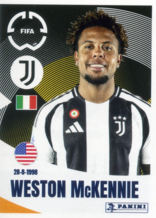 Panini Club World Cup 2025 #466 -  Weston McKennie (Juventus FC)