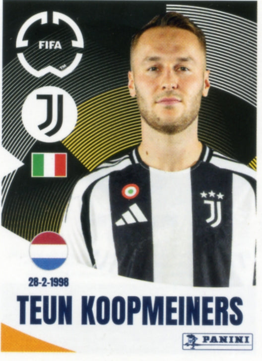 Panini Club World Cup 2025 #467 -  Teun Koopmeiners (Juventus FC)
