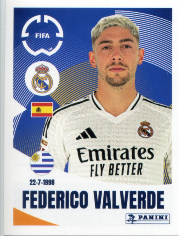 Panini Club World Cup 2025 #485 -  Federico Valverde (Real Madrid)