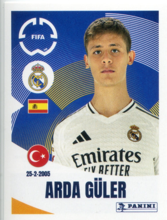 Panini Club World Cup 2025 #489 -  Arda Güler (Real Madrid)