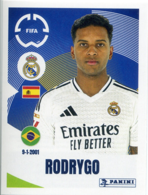 Panini Club World Cup 2025 #495 -  Rodrygo (Real Madrid)