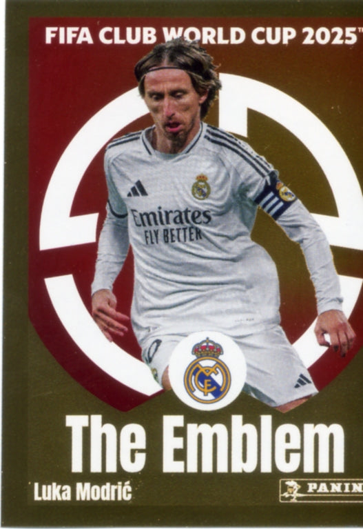 Panini Club World Cup 2025 #490 -  Luka Modric - The Emblem (Real Madrid)