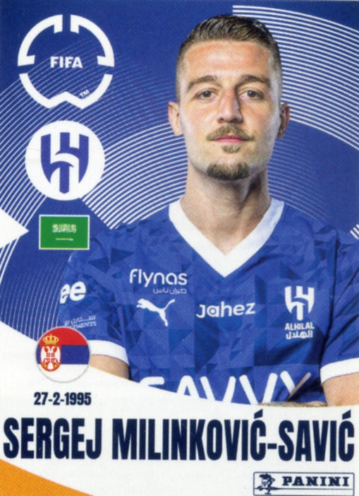 Panini Club World Cup 2025 #505 -  Sergej Milinkovic-Savic (Al-Hilal)