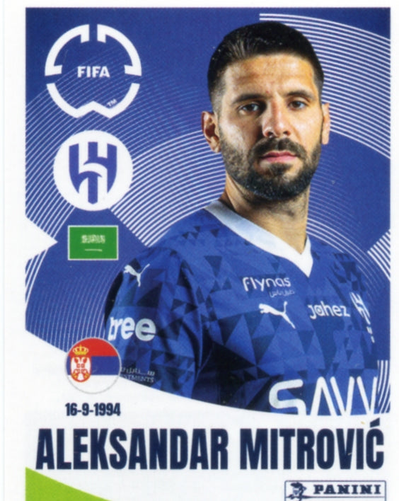 Panini Club World Cup 2025 #509 -  Aleksandar Mitrovic (Al-Hilal)
