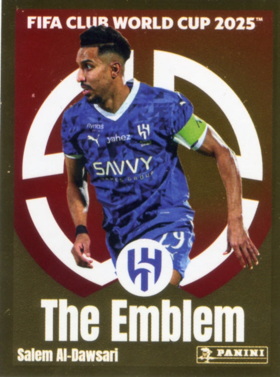 Panini Club World Cup 2025 #508 - Salem Al-Dawsari - The Emblem (Al-Hilal)