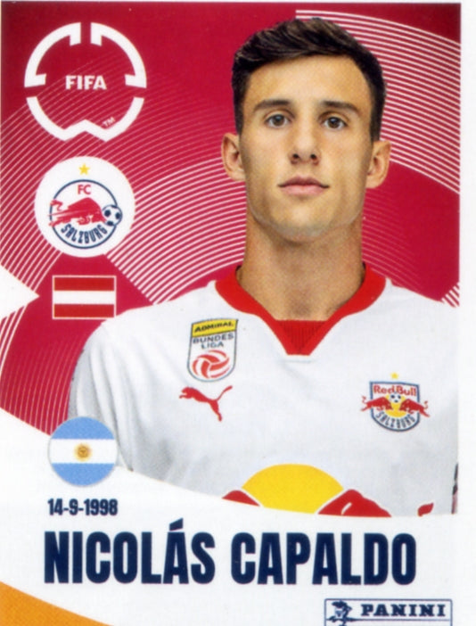 Panini Club World Cup 2025 #538 -  Nicolás Capaldo (Red Bull Salzbourg)