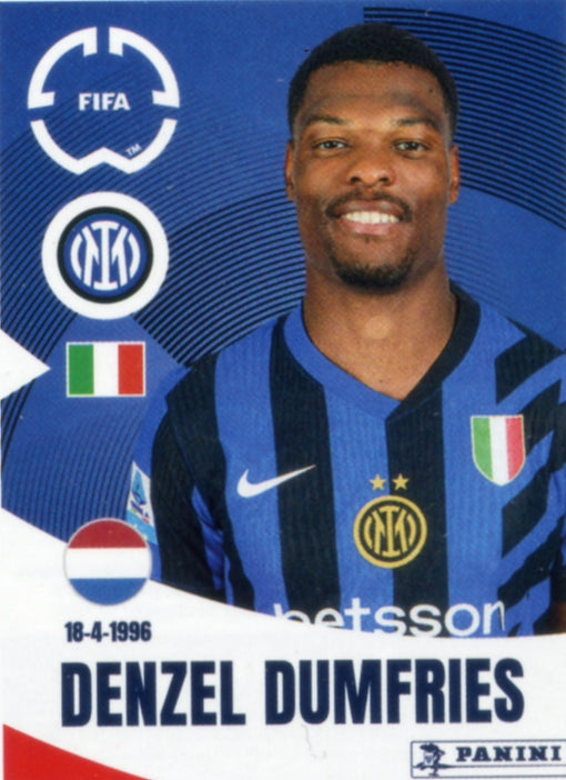 Panini Club World Cup 2025 #322 -  Denzel Dumfries (FC Inter Milan)