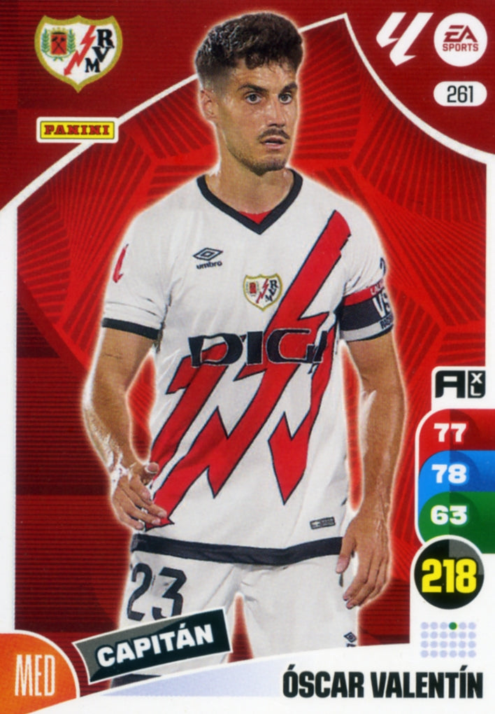 Panini Adrenalyn XL La Liga 2024/2025 - #261.  Óscar Valentín - Rayo Vallecano - 1ª Edición, Cromo RAW
