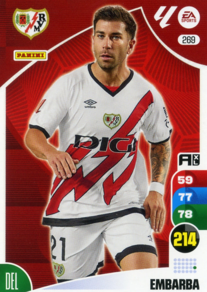 Panini Adrenalyn XL La Liga 2024/2025 - #269.  Embarba - Rayo Vallecano - 1ª Edición, Cromo RAW