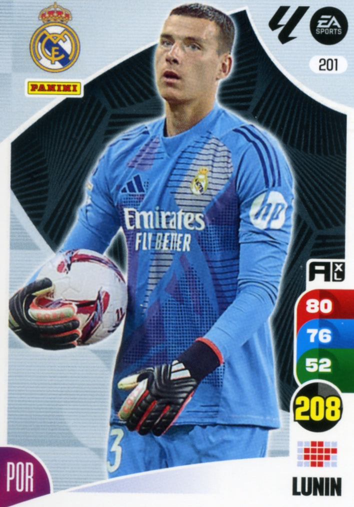 Panini Adrenalyn XL La Liga 2024/2025 - #201 - LUNIN - REAL MADRID - 1ª Edición, Cromo RAW