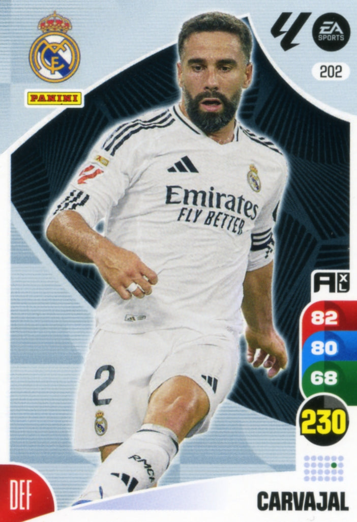 Panini Adrenalyn XL La Liga 2024/2025 - #202 - CARVAJAL - REAL MADRID - 1ª Edición, Cromo RAW