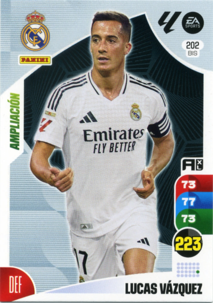 Panini Adrenalyn XL La Liga 2024/2025 - #202 BIS - LUCAS VÁZQUEZ - REAL MADRID - AMPLIACIÓN - Cromo RAW