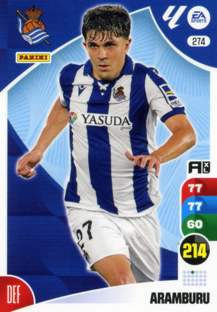 Panini Adrenalyn XL La Liga 2024/2025 - #274.  Aramburu - Real Sociedad - 1ª Edición, Cromo RAW