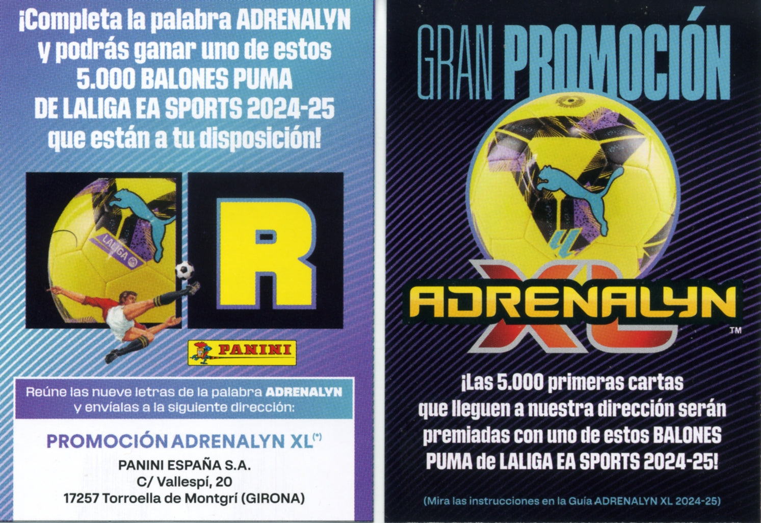 Letra Balón Liga - Letra "R" - Panini Adrenalyn XL La Liga 2024/2025