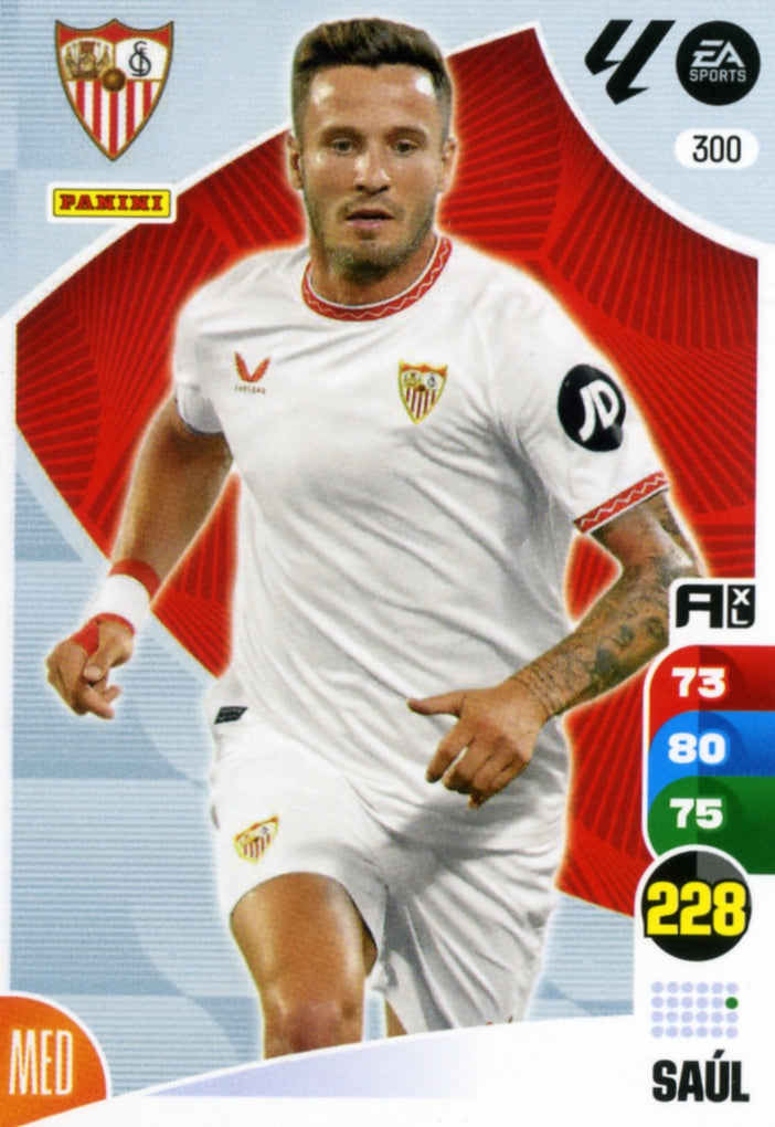 Panini Adrenalyn XL La Liga 2024/2025 - #300.  Saúl - Sevilla - 1ª Edición, Cromo RAW
