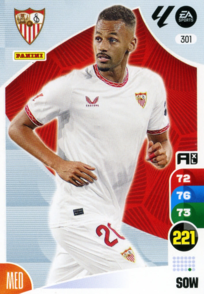 Panini Adrenalyn XL La Liga 2024/2025 - #301. Sow - Sevilla - 1ª Edición, Cromo RAW