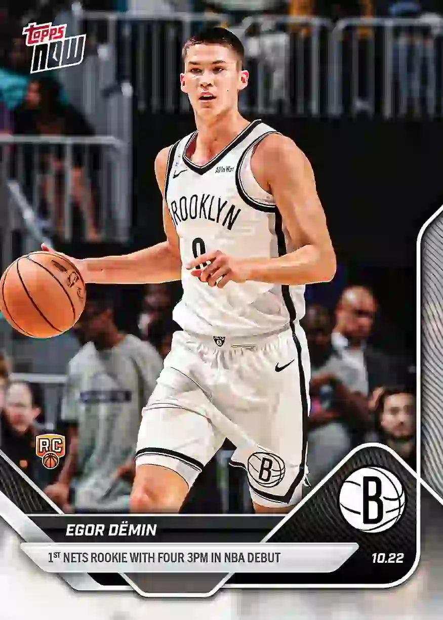 Egor Demin - 2025-26 NBA Topps NOW - Rookie RC - Card 012 - WTC